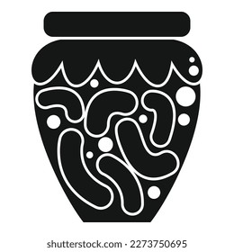 Can product icon simple vector. Food pickle. Canned vegetable