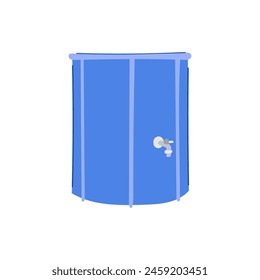 can rain barrel cartoon. container butt, collection save, storage tap can rain barrel sign. isolated symbol vector illustration