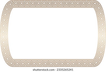 Can Rectangle meander frame Greek key pattern Greek meander pattern ornamental borders seamless meander pattern Luxury decorative golden frame gold picture frame golden frame ornamental borders decor
