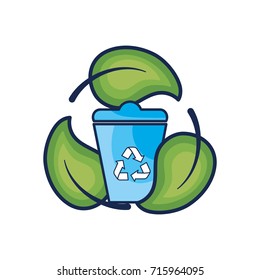 can recycle with natural leaves design