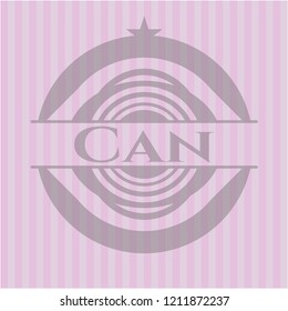 Can retro pink emblem