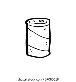 caricatura de lata de soda