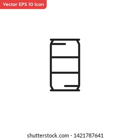 Can, soda drink symbol vector icon