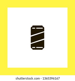 can soda vector icon. flat design