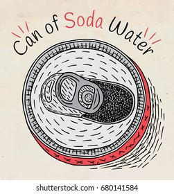 Can of soda water