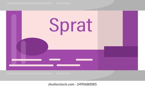 Can With Sprat Vector Illustration