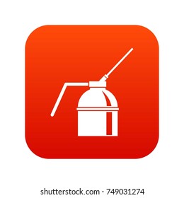 Can of spray paint icon digital red for any design isolated on white vector illustration