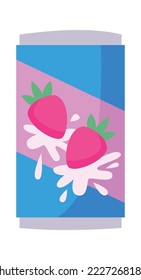 Can for strawberry carbonated drink Vending products