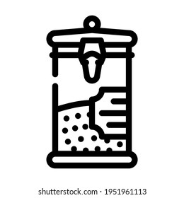 can of tea line icon vector. can of tea sign. isolated contour symbol black illustration