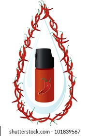 A Can Of Tear Gas. The Illustration On A White Background.