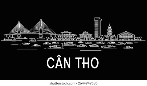 Can Tho City com o Vietnã, e Travel Landmark.