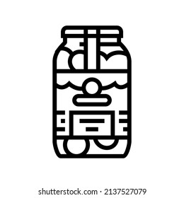 can tomato line icon vector. can tomato sign. isolated contour symbol black illustration