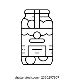 can tomato line icon vector. can tomato sign. isolated contour symbol black illustration