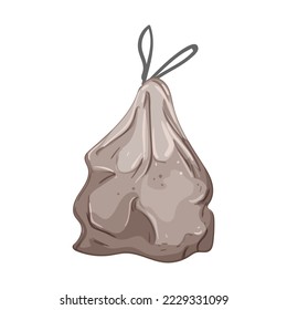 can trash bag cartoon. can trash bag sign. isolated symbol vector illustration