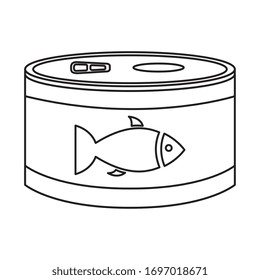 can tuna food isolated icon vector illustration design