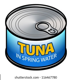 A can of tuna in spring water.