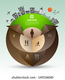 Can use for business cocnept, Education diagram, brochure object.
