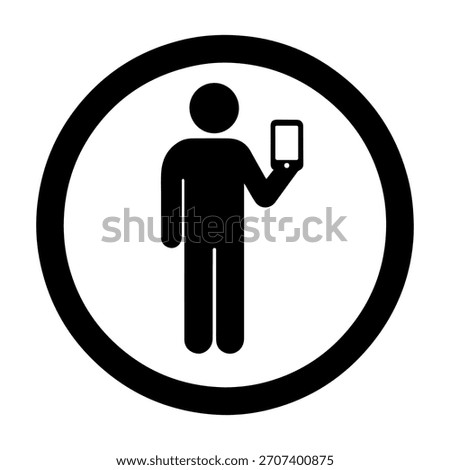 can use the phone sign vector icon on a white background
Vector warning sign icon