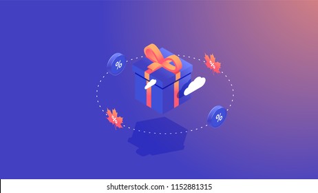 Can use for web banner, infographics, hero images. Flat isometric vector illustration isolated on colorful and white background.
