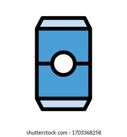 can vector flat color icon 