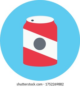 can vector flat color icon 