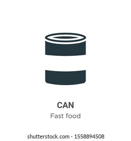 Can vector icon on white background. Flat vector can icon symbol sign from modern fast food collection for mobile concept and web apps design.