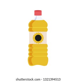 Can of vegetable oil for cooking meal. Isolated vector illustration