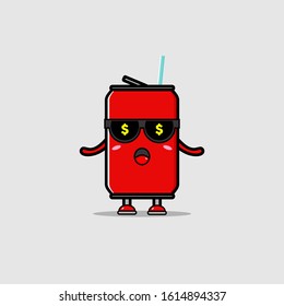 CAN WASTE DRINKS MASCOT VECTOR DESIGN