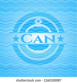Can water badge background.