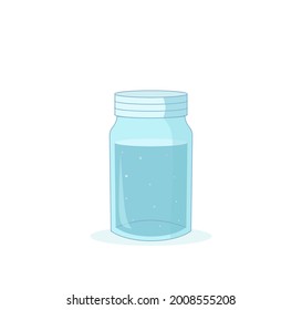 A CAN OF WATER. DRINK PLENTY OF WATER. CARTOON STYLE EPS 10