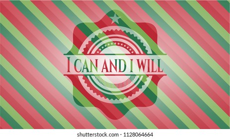 I can and i will christmas emblem.