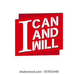 I can and I will - quote poster and banner