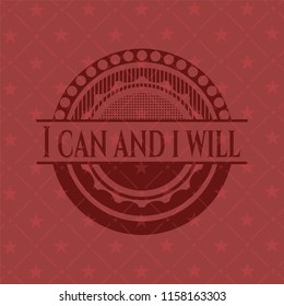 I can and i will red emblem. Retro