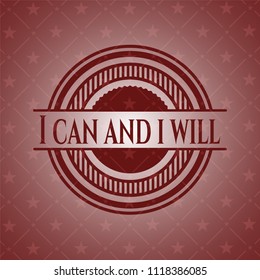 I can and i will retro red emblem