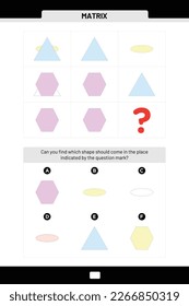 Can you find which shape should come in the place
indicated by the question mark?