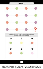 Can you find which shape should come in the place
indicated by the question mark?