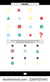 Can you find which shape should come in the place
indicated by the question mark?