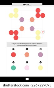 Can you find which shape should come in the place
indicated by the question mark?
