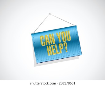 can you help hanging banner illustration design over white