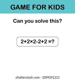 Can you solve this? Math game for kids