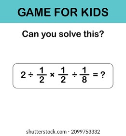 ¿Puedes resolver esto? Juego de matemáticas para niños