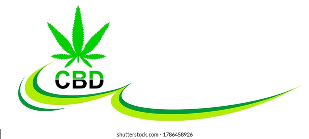 Gráfica de canabis y CBD en calidad vectorial. 