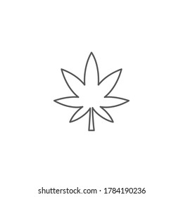 Diseño de ilustración vectorial de icono de hoja de Canabis