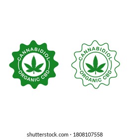 Canabis leaf logo template illustration. Suitable for pharmacy, cosmetics etc