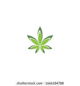 Diseño de la ilustración vectorial de la hoja de Canabis