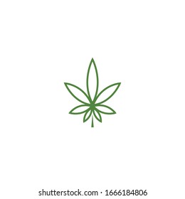 Canabis leaf logo vector illustration design