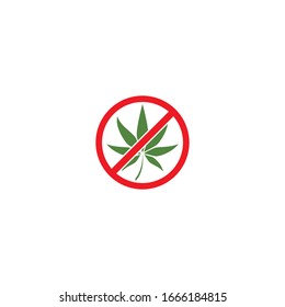 Canabis leaf logo vector illustration design