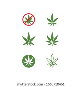 Diseño de la ilustración vectorial de la hoja de Canabis