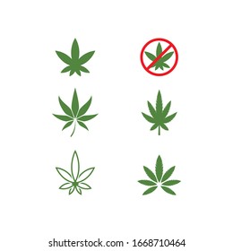 Diseño de la ilustración vectorial de la hoja de Canabis