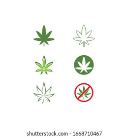 Diseño de la ilustración vectorial de la hoja de Canabis